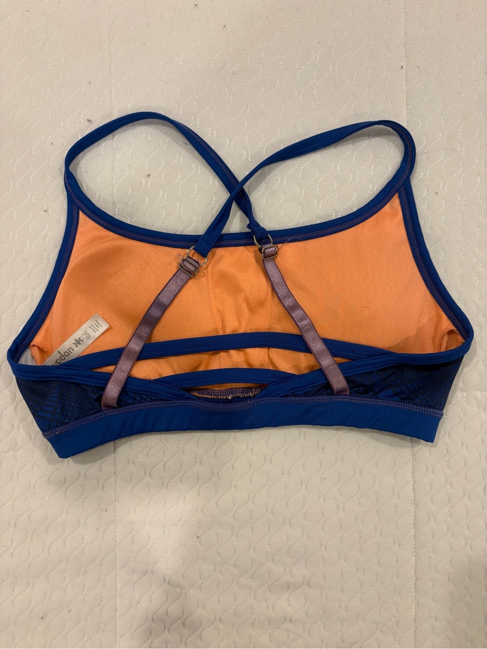 Kyodan Royal Blue Cross-Back Sports Bra - Picture 2 of 3